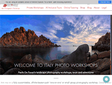 Tablet Screenshot of photoworkshopsitaly.com